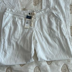 Roxy wide legged linen pants, brand new